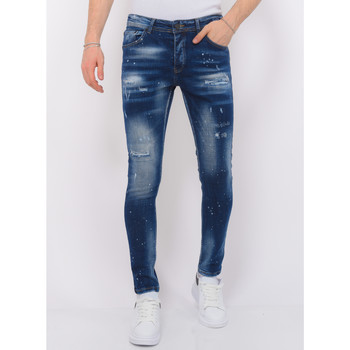 Textiel Heren Skinny jeans Local Fanatic Er Jeans H Paint Splatter Blauw