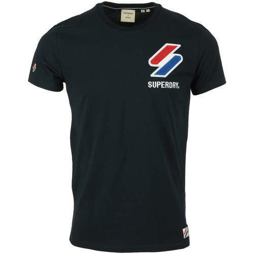 Textiel Heren T-shirts korte mouwen Superdry Sportstyle Chenille Tee Blauw