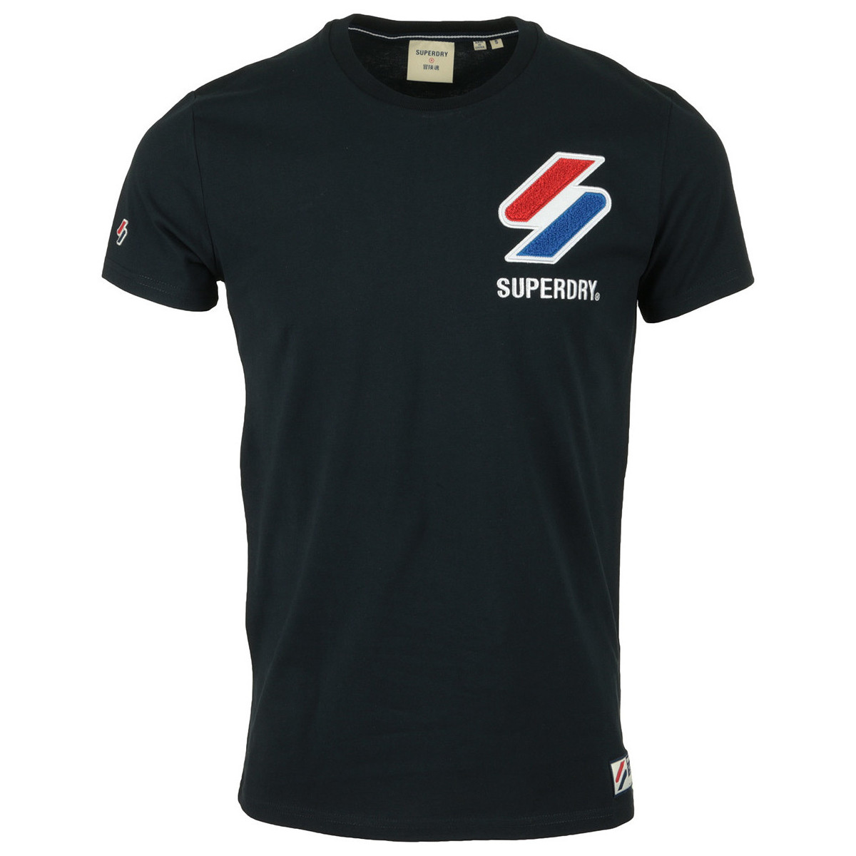 Textiel Heren T-shirts korte mouwen Superdry Sportstyle Chenille Tee Blauw