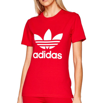 Textiel Dames T-shirts & Polo’s adidas Originals  Rood