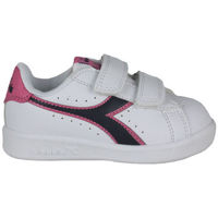 Schoenen Kinderen Sneakers Diadora Game p td 101.173339 01 C8593 White/Black iris/Pink pas Wit