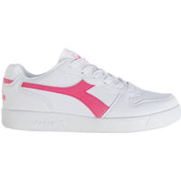 Schoenen Kinderen Sneakers Diadora Playground gs girl 101.175781 01 C2322 White/Hot pink Roze