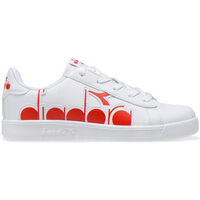 Schoenen Kinderen Sneakers Diadora Game p bolder gs 101.176274 01 C0823 White/Ferrari Red Italy Rood