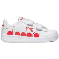 Schoenen Kinderen Sneakers Diadora Game p bolder ps 101.176275 01 C0823 White/Ferrari Red Italy Rood
