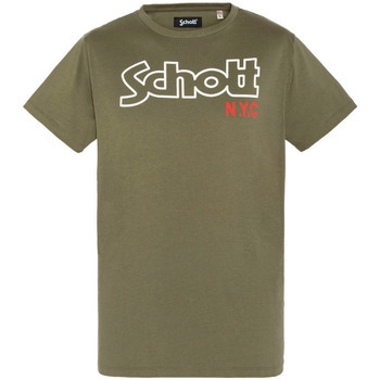 Textiel Heren T-shirts korte mouwen Schott  Groen