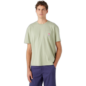 Textiel Heren T-shirts korte mouwen Wrangler T-shirt  Casey Jones Groen