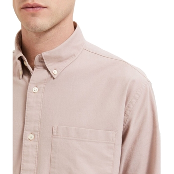 Selected Noos Regrick Oxford Shirt - Shadow Gray Roze