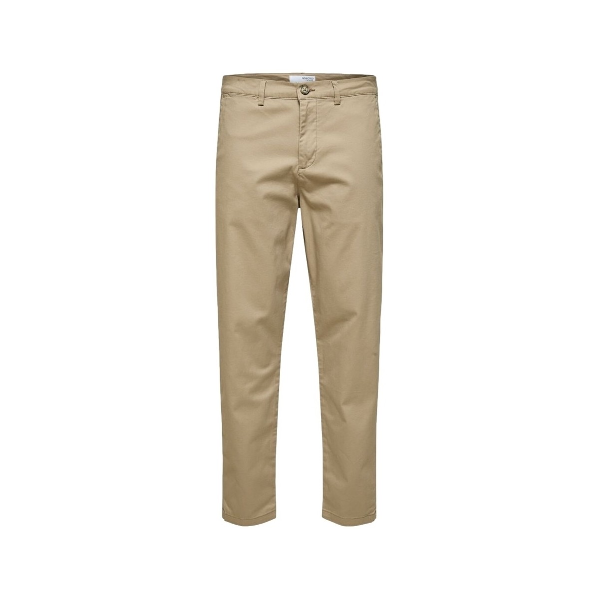 Textiel Heren Broeken / Pantalons Selected Noos Slim Tape New Miles Pants - Greige Beige