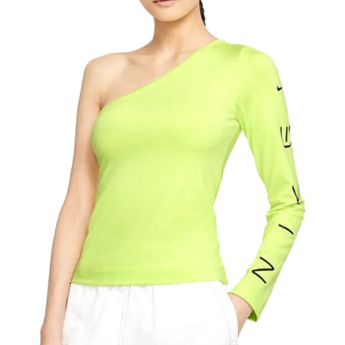 Textiel Dames T-shirts met lange mouwen Nike  Groen
