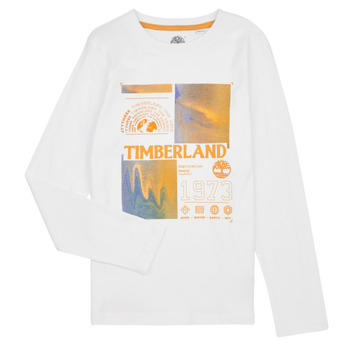 Textiel Jongens T-shirts met lange mouwen Timberland T25U29-10P-C Wit