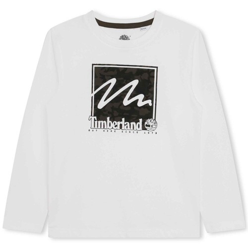 Textiel Jongens T-shirts korte mouwen Timberland T25U35-10P-J Wit