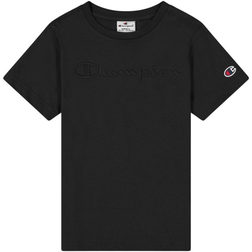 Textiel Jongens T-shirts korte mouwen Champion T-shirt enfant  Cml Logo Zwart