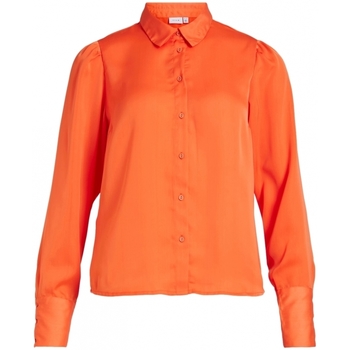 Textiel Dames Tops / Blousjes Vila Shirt Renny L/S - Tigerlilly Orange