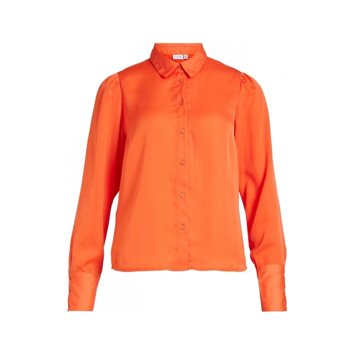 Textiel Dames Tops / Blousjes Vila Shirt Renny L/S - Tigerlilly Orange