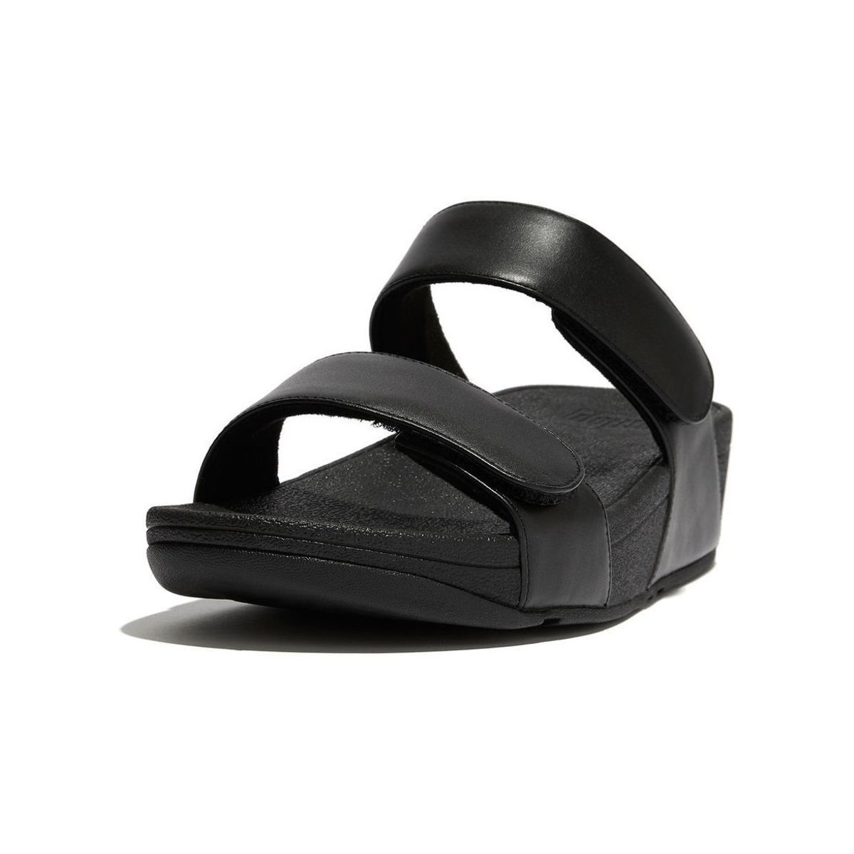Schoenen Dames Sandalen / Open schoenen FitFlop Lulu Adjustable Leather Slides - ZWART - Maat 36 ZWART