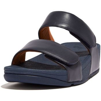 Schoenen Dames Sandalen / Open schoenen FitFlop Lulu Adjustable Leather Slides - BLAUW - Maat 36 BLAUW