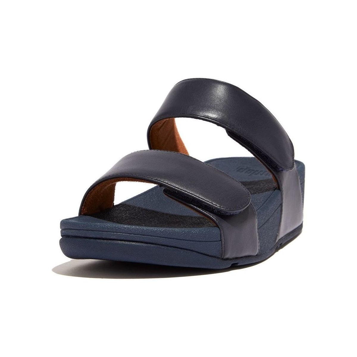 Schoenen Dames Sandalen / Open schoenen FitFlop Lulu Adjustable Leather Slides - BLAUW - Maat 36 BLAUW