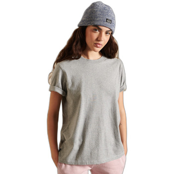 Textiel Dames T-shirts korte mouwen Superdry T-shirt en coton biologique femme  Vintage Logo Grijs