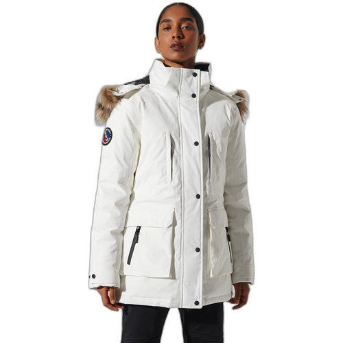 Textiel Dames Wind jackets Superdry Parka de ski en duvet femme  Everest Wit