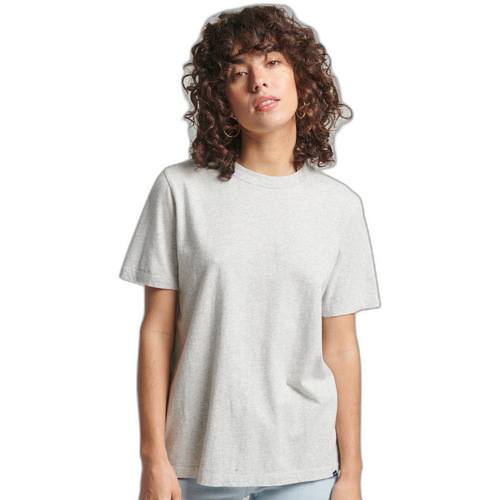 Textiel Dames T-shirts korte mouwen Superdry T-shirt femme  Vintage Logo coton Grijs