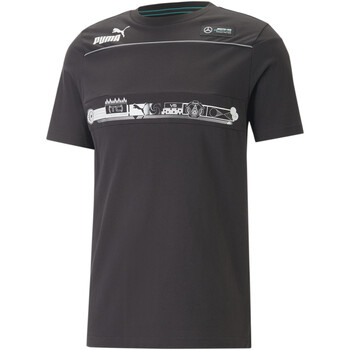Textiel Heren T-shirts korte mouwen Puma T-shirt  Mercedes AMG SDS Zwart