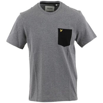 Textiel Heren T-shirts korte mouwen Lyle & Scott T-shirt  Contrast Pocket Grijs