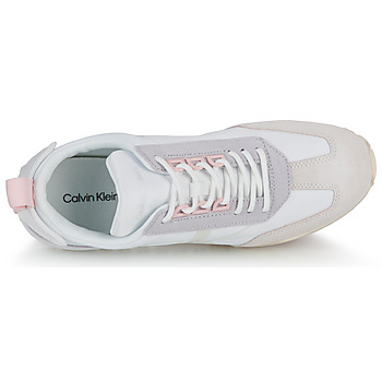 Calvin Klein Jeans TOOTHY RUNNER LACEUP MIX PEARL Wit / Beige