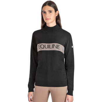 Textiel Dames Sweaters / Sweatshirts Equiline Sweatshirt équitation avec logo en Jacquard femme Zwart