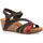 Schoenen Dames Sandalen / Open schoenen Interbios sandalen / blootsvoets vrouw bruin Brown