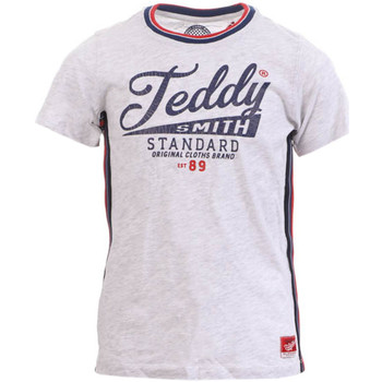 Textiel Jongens T-shirts korte mouwen Teddy Smith  Wit