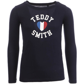 Textiel Meisjes T-shirts met lange mouwen Teddy Smith  Blauw
