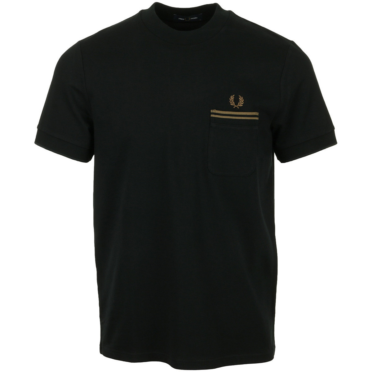 Textiel Heren T-shirts korte mouwen Fred Perry Loopback Jersey Pocket T-Shirt Zwart