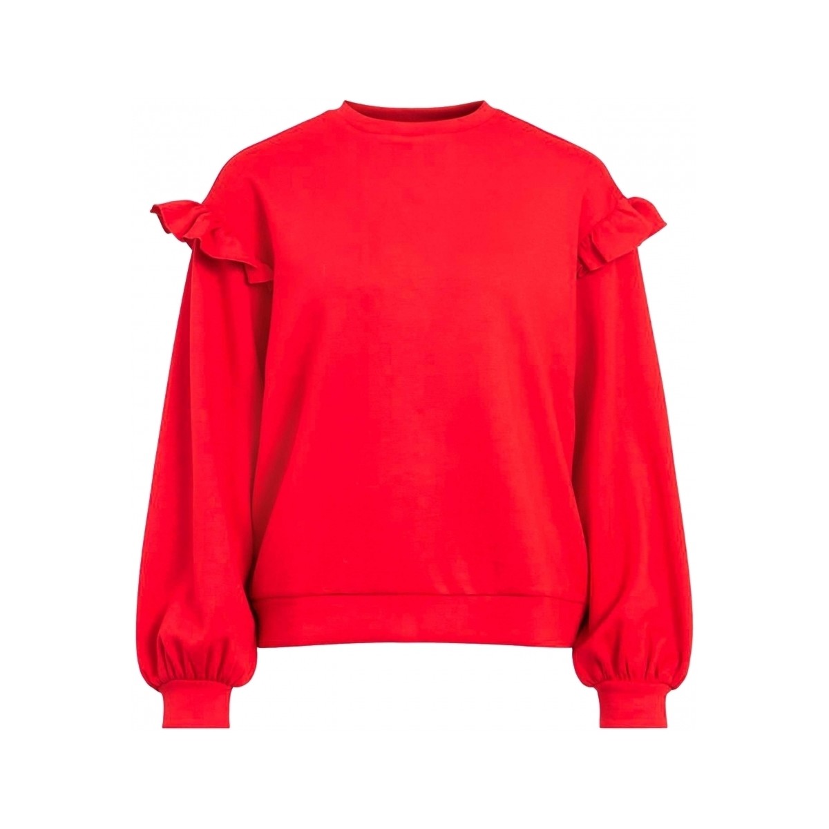 Textiel Dames Sweaters / Sweatshirts Vila Sweat Sif Flounce L/S - Pompeian Red Rood