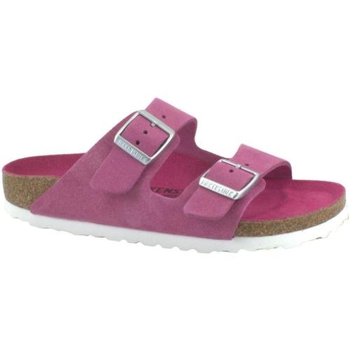 Schoenen Dames Leren slippers Birkenstock BIR-CCC-1024218-SF Roze