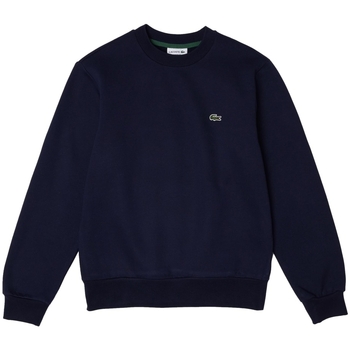 Textiel Heren Sweaters / Sweatshirts Lacoste Organic Brushed Cotton Sweatshirt - Bleu Marine Blauw
