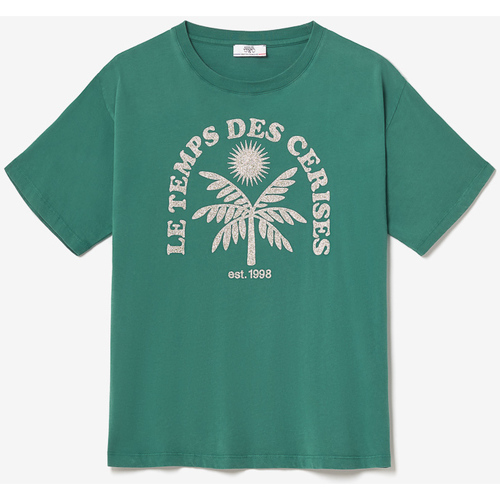 Textiel Dames T-shirts & Polo’s Le Temps des Cerises T-shirt CASSIO Groen
