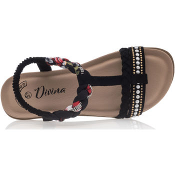 Divina sandalen / blootsvoets vrouw zwart Zwart
