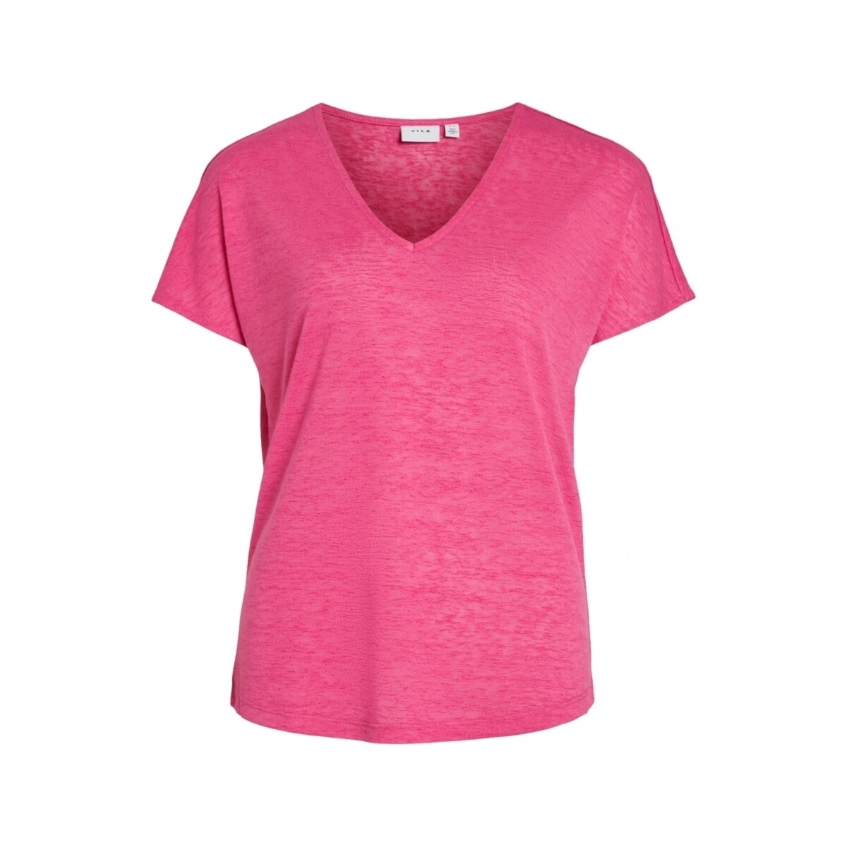 Textiel Dames Tops / Blousjes Vila Top Amer S/S - Pink Yarrow Roze
