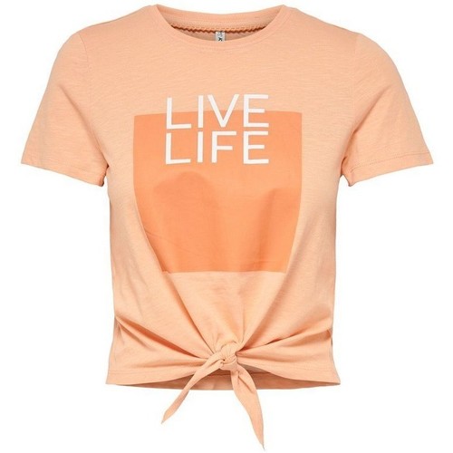 Textiel Dames T-shirts korte mouwen Only CAMISETA  ONLSILLY 15228532 Orange