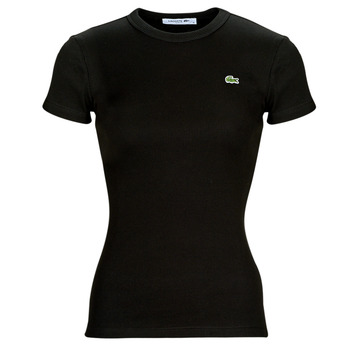Textiel Dames T-shirts korte mouwen Lacoste TF5538-031 Zwart