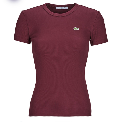 Textiel Dames T-shirts korte mouwen Lacoste TF5538-YUP Bordeaux