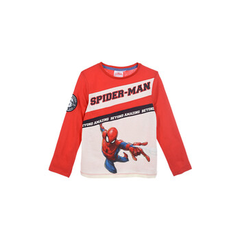 Textiel Jongens T-shirts met lange mouwen TEAM HEROES  T SHIRT SPIDERMAN Rood / Wit