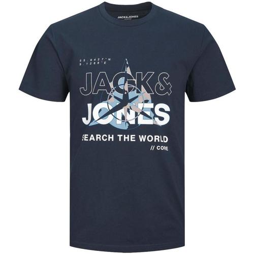 Textiel Heren T-shirts korte mouwen Jack & Jones  Blauw