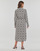 Textiel Dames Lange jurken Vila VIDACA SANA L/S MIDI CALF SHIRT DRESS/SU Zwart / Wit