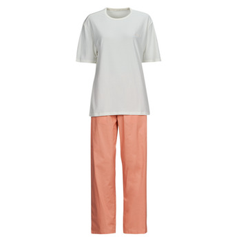 Textiel Dames Pyjama's / nachthemden Calvin Klein Jeans SLEEP SET Beige / Roze