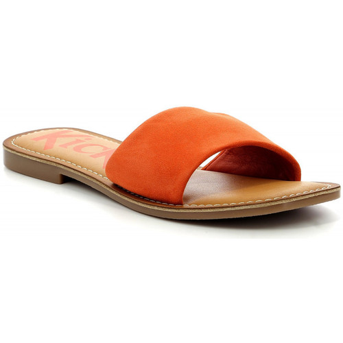 Schoenen Dames Leren slippers Kickers Kick Gipsi Orange