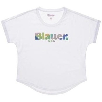 Textiel Dames T-shirts korte mouwen Blauer BLDH02243100 Wit