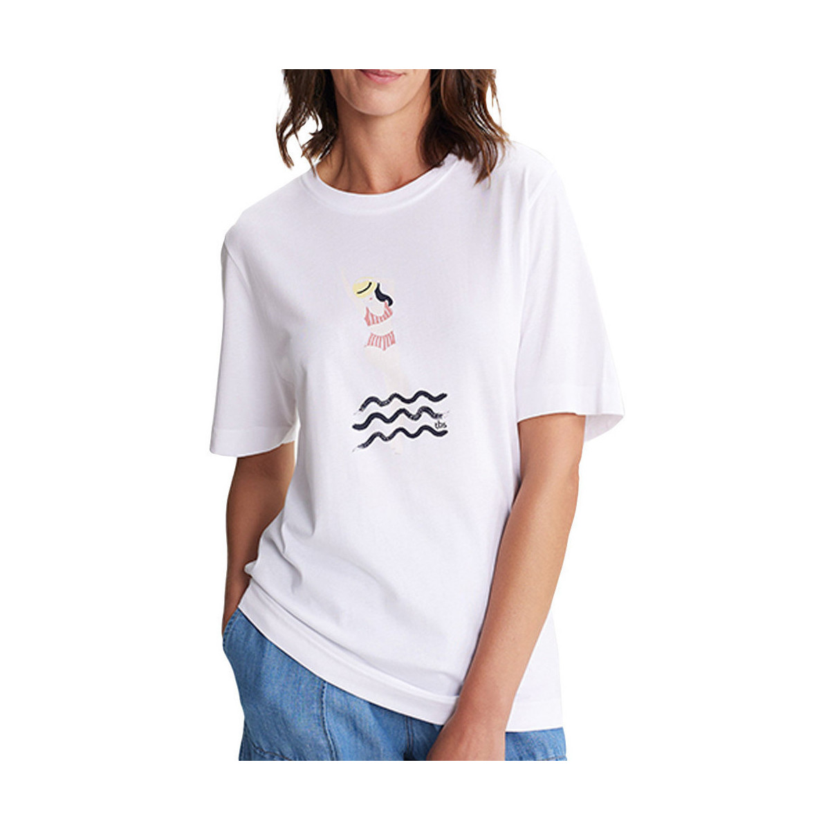 Textiel Dames T-shirts & Polo’s TBS  Wit
