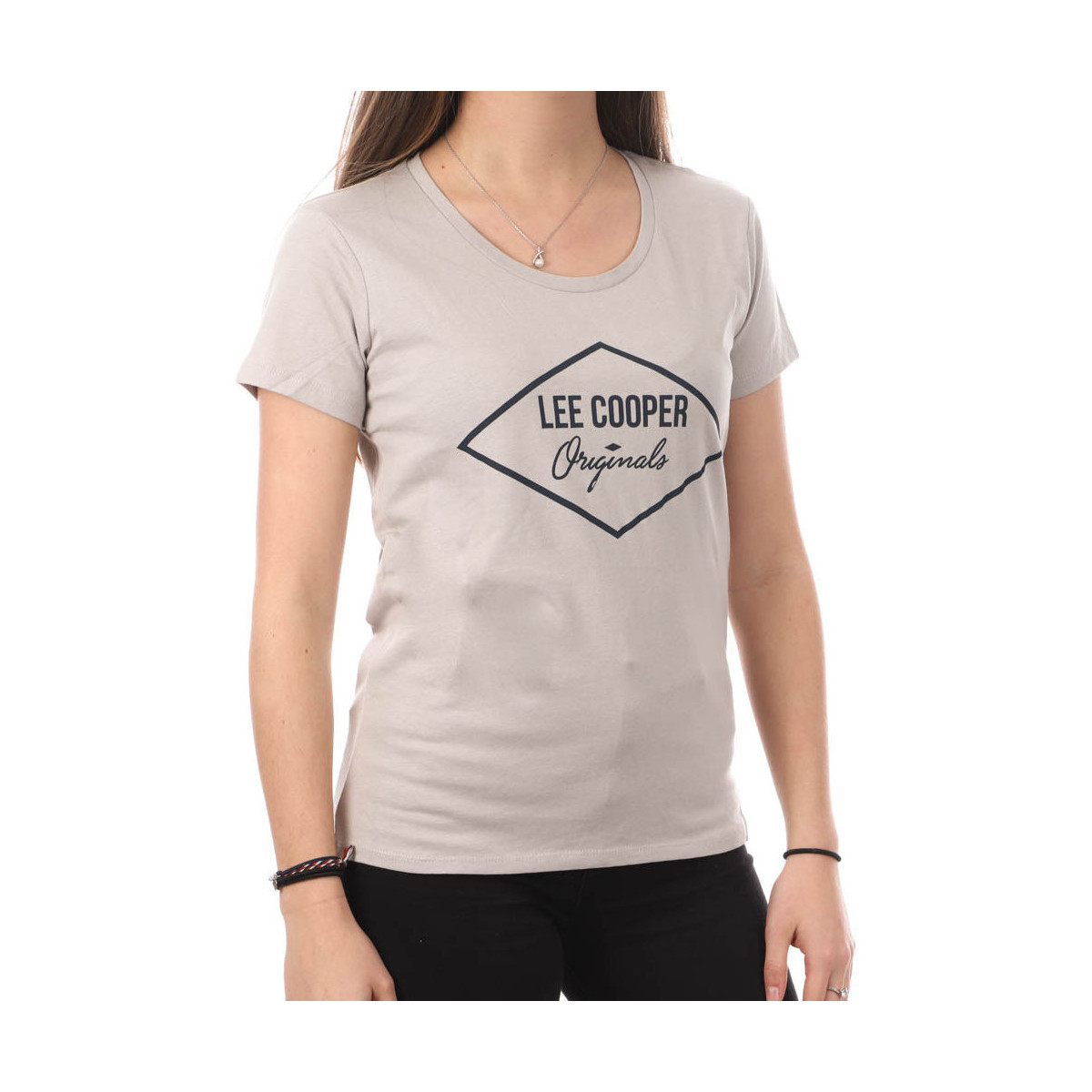 Textiel Dames T-shirts & Polo’s Lee Cooper  Grijs