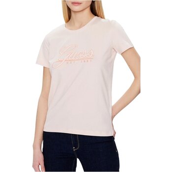 Textiel Dames T-shirts & Polo’s Guess W3GI36 I3Z14 Roze